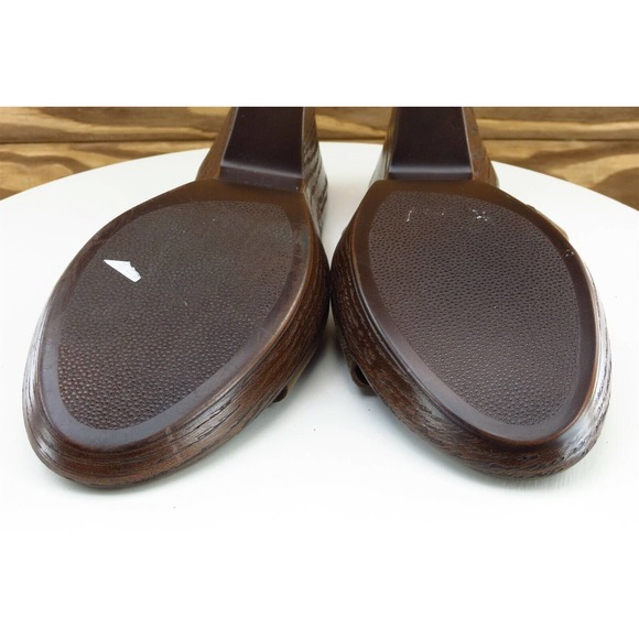 Munro Sz 10 M Brown Slide Leather Women Sandals 2820 - Picture 7 of 8